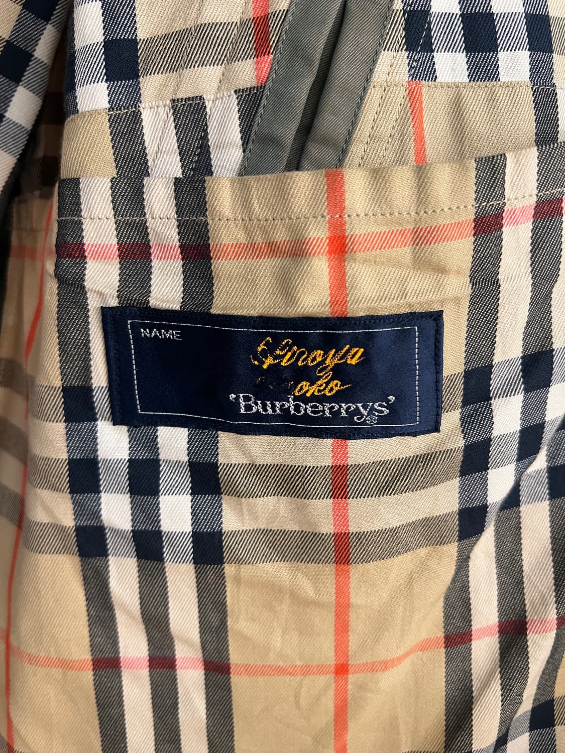 빈티지 버버리 투톤 더블 트렌치 코트 (올리브/브론즈) 상품이미지7