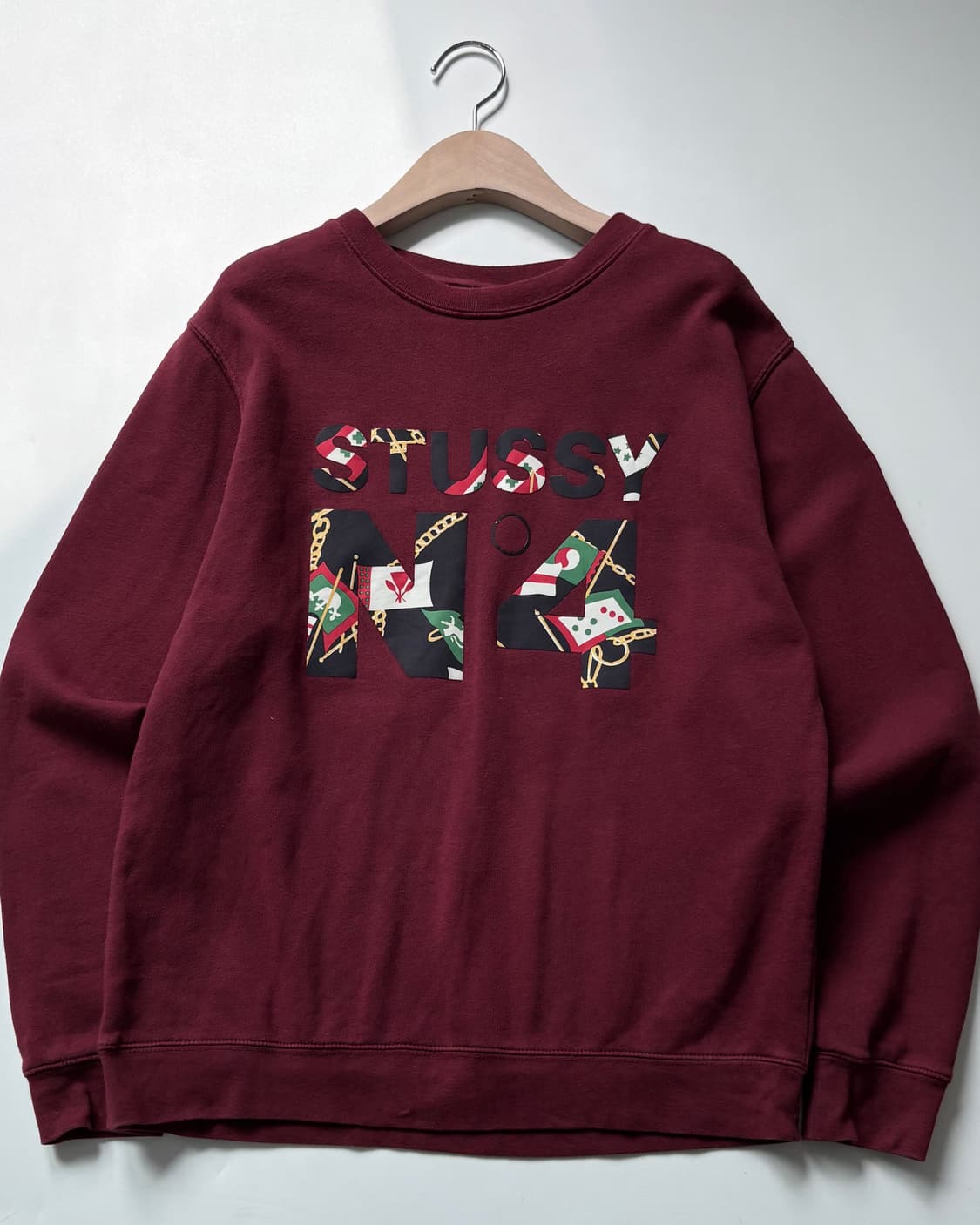 Stussy 스투시 버건디 맨투맨 상품이미지3