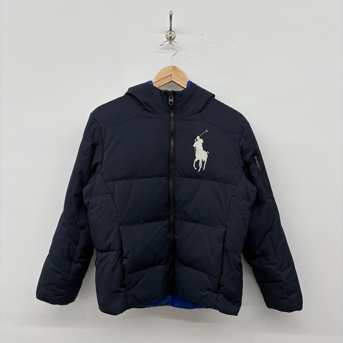 폴로 랄프로렌 빅포니 네이비 패딩 점퍼 후드 여/S 상품이미지1