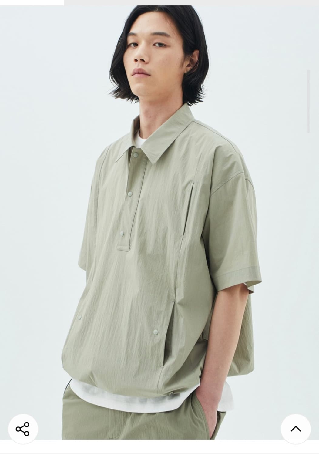 로드존그레이 오버핏 나일론 반팔티 남자110~115 상품이미지2