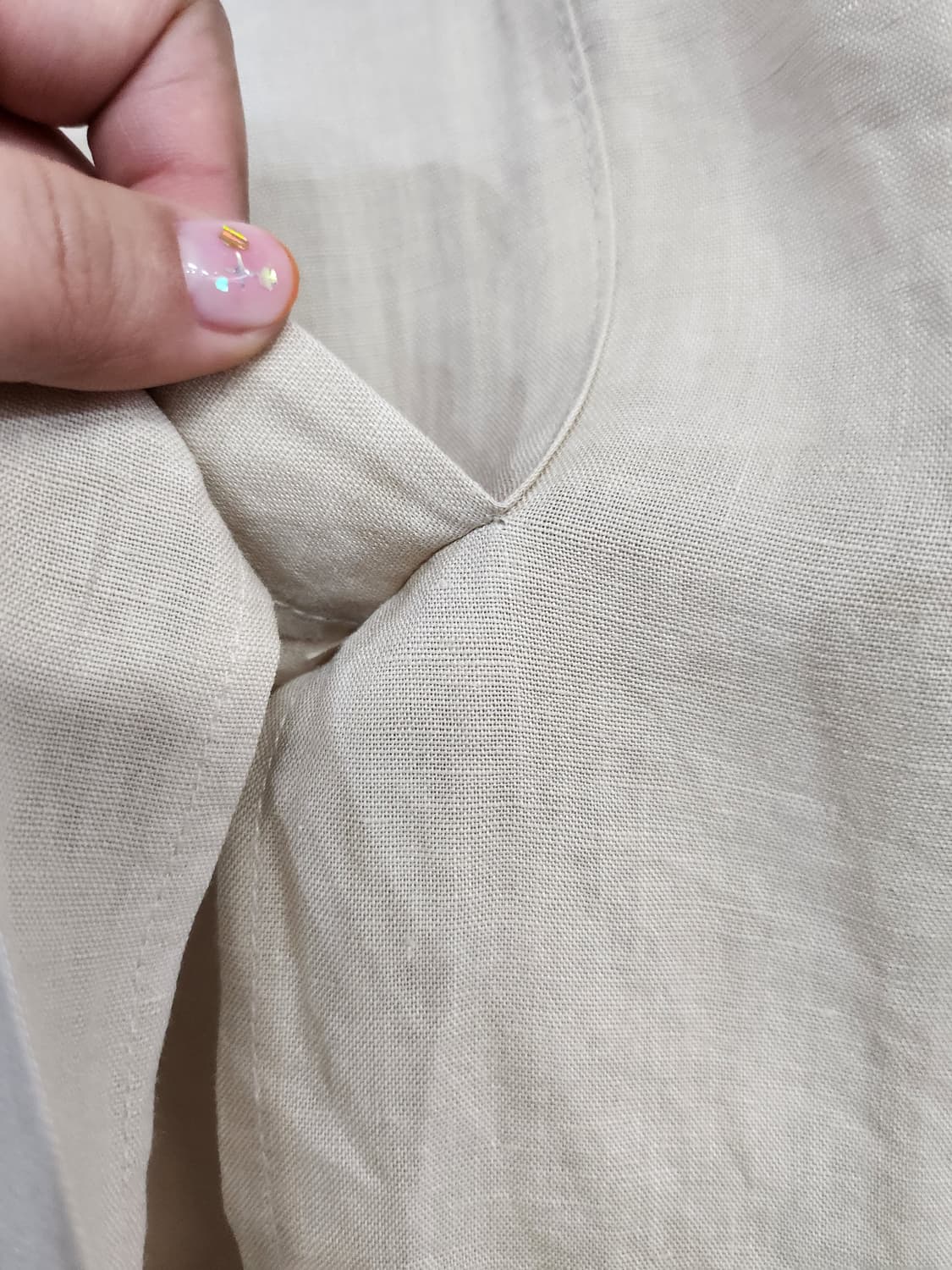 1107) 린넨 블렌드 롱 스커트 상품이미지4