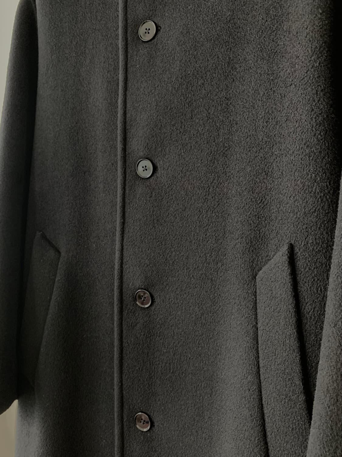 tngt 캐시미어 로브 발마칸 코트 블랙 핸드메이드 상품이미지5