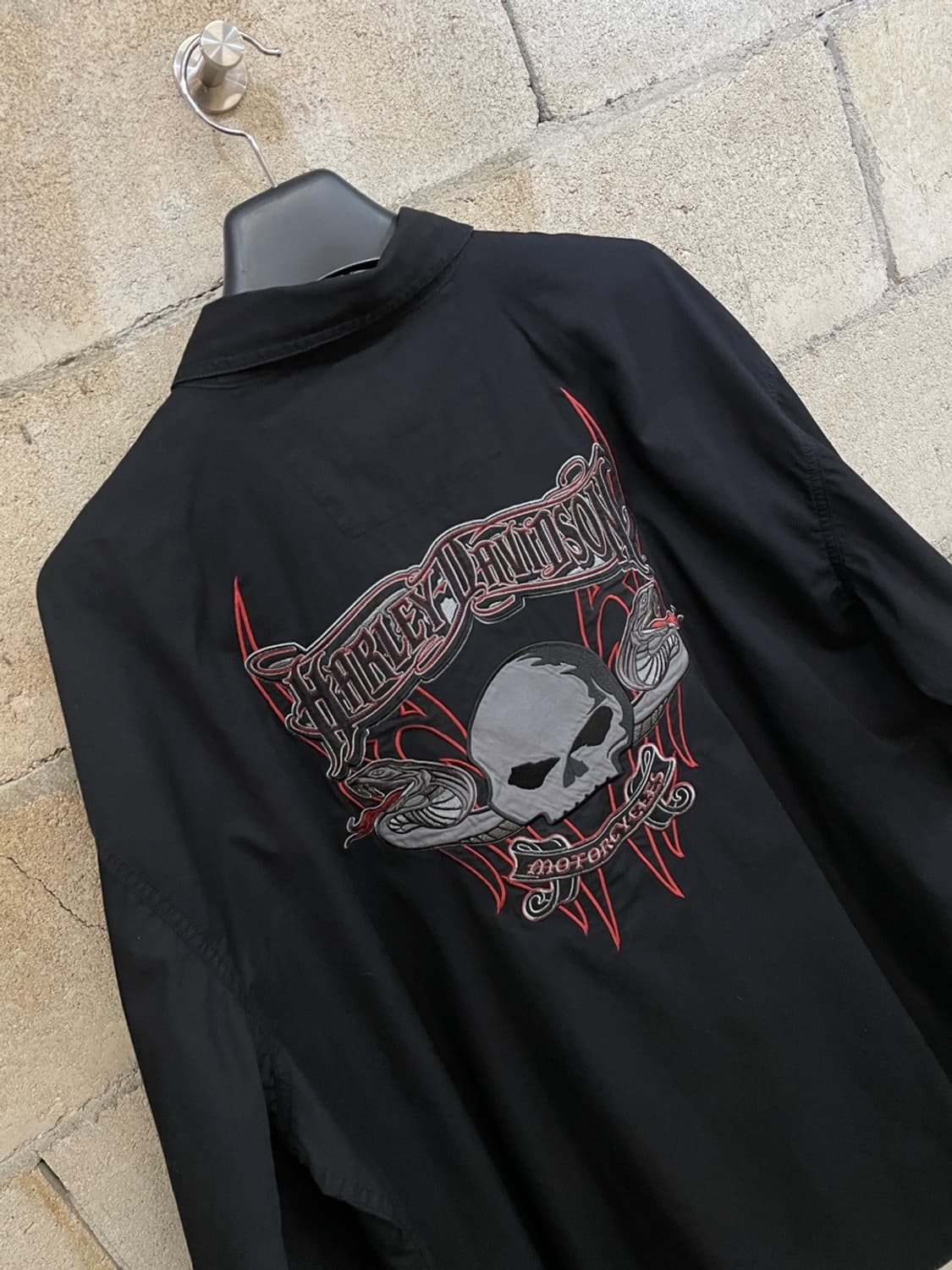 할리데이비슨 스컬 워크 셔츠 상품이미지4