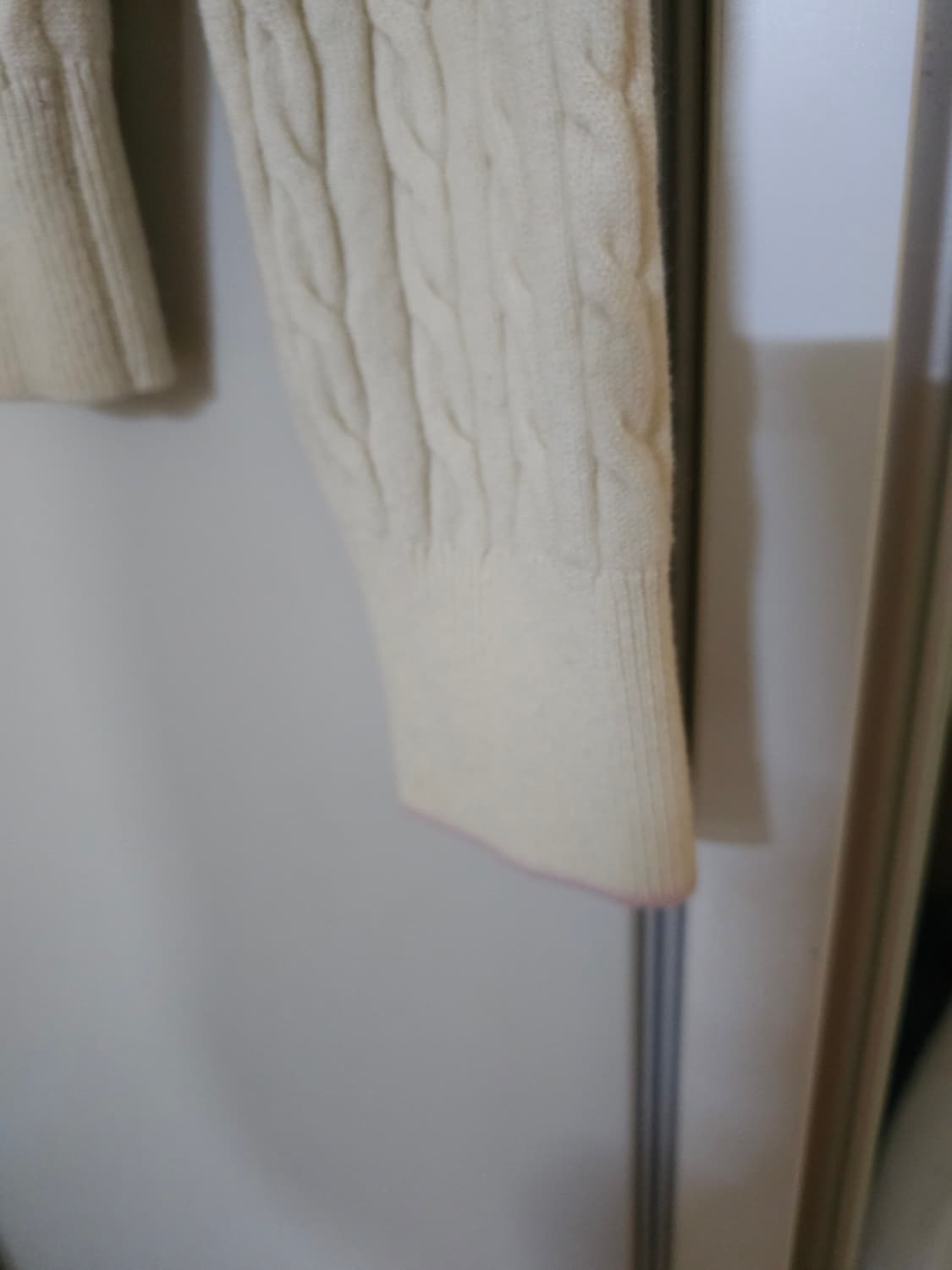 라코스테 아이보리 꽈배기 니트 상품이미지4