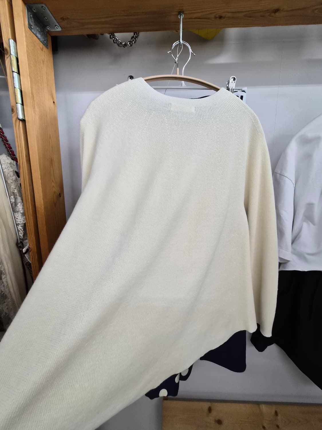 SJSJ 집업 니트 가디건.  blank 도트 스트라이프 스커트 상품이미지6