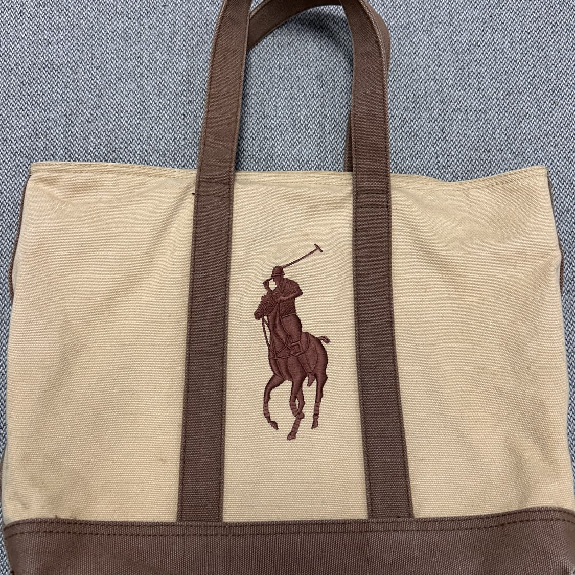 폴로 브라운 빅포니 캔버스백 상품이미지2