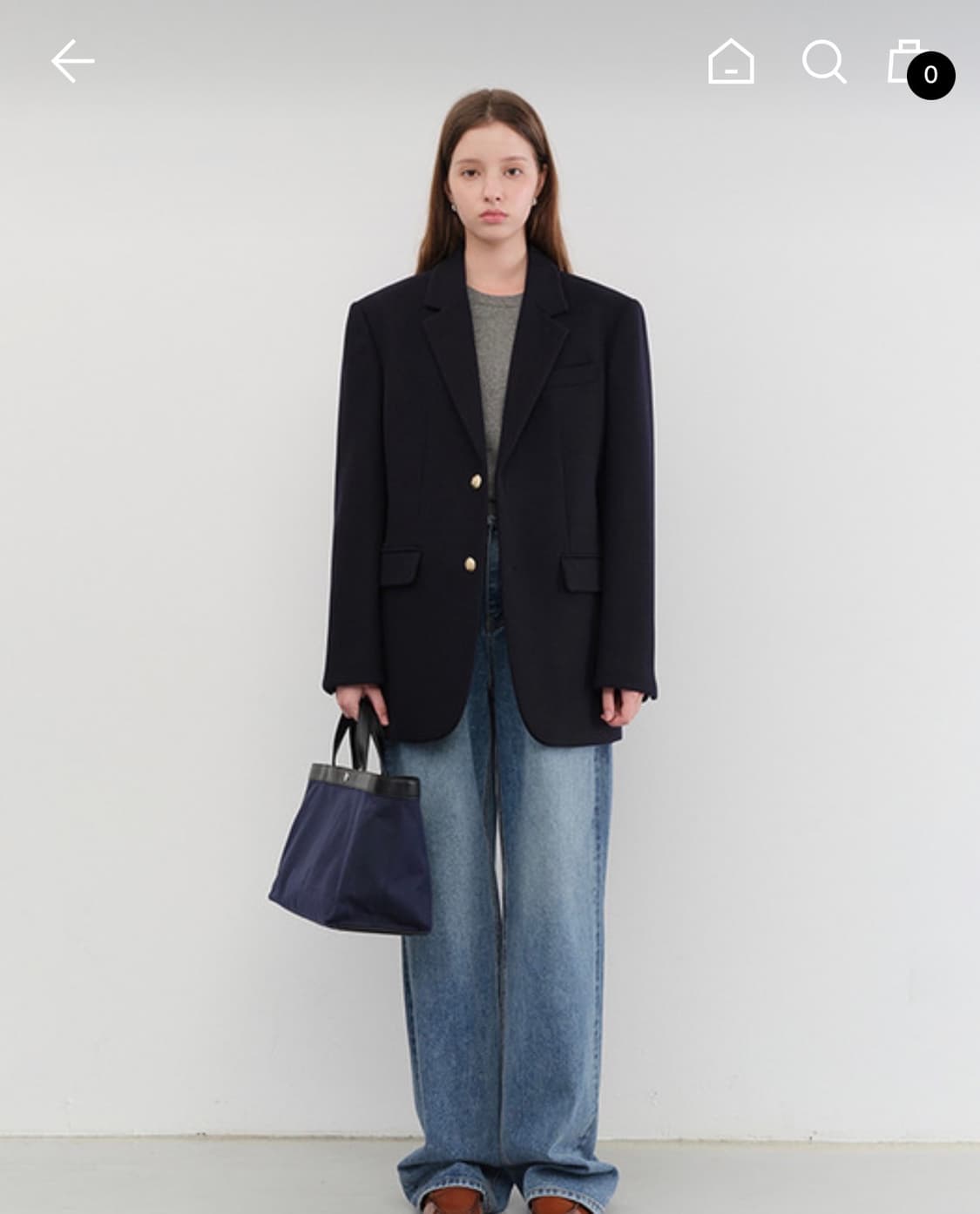 던스트 울 네이비 자켓 새상품 상품이미지2