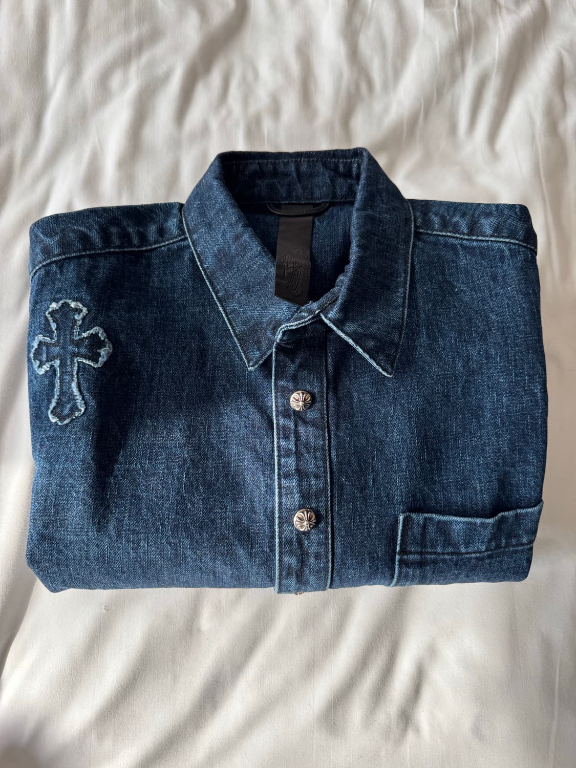 크롬하츠 패치 데님 셔츠 상품이미지3