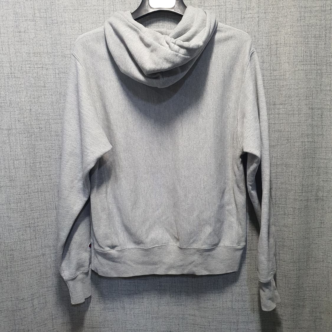 챔피온 기모 로고  회색 후드티   상품이미지2