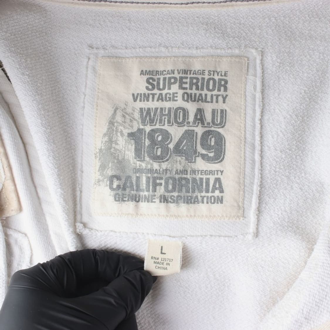 후아유 캘리포니아 아플리케 로고 후드집업 L 상품이미지5