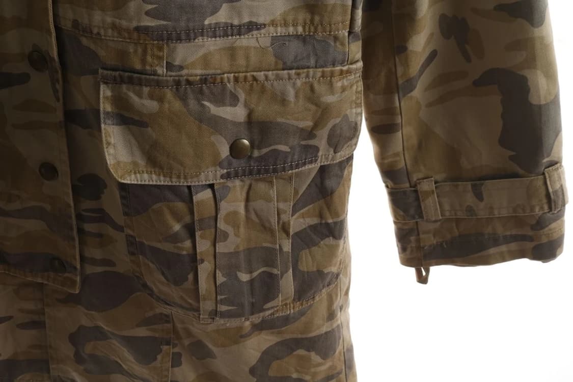 PINK ADOBE 야상 퍼자켓 퍼후드 카모y2k와투케펑크punk밀리터리 상품이미지6