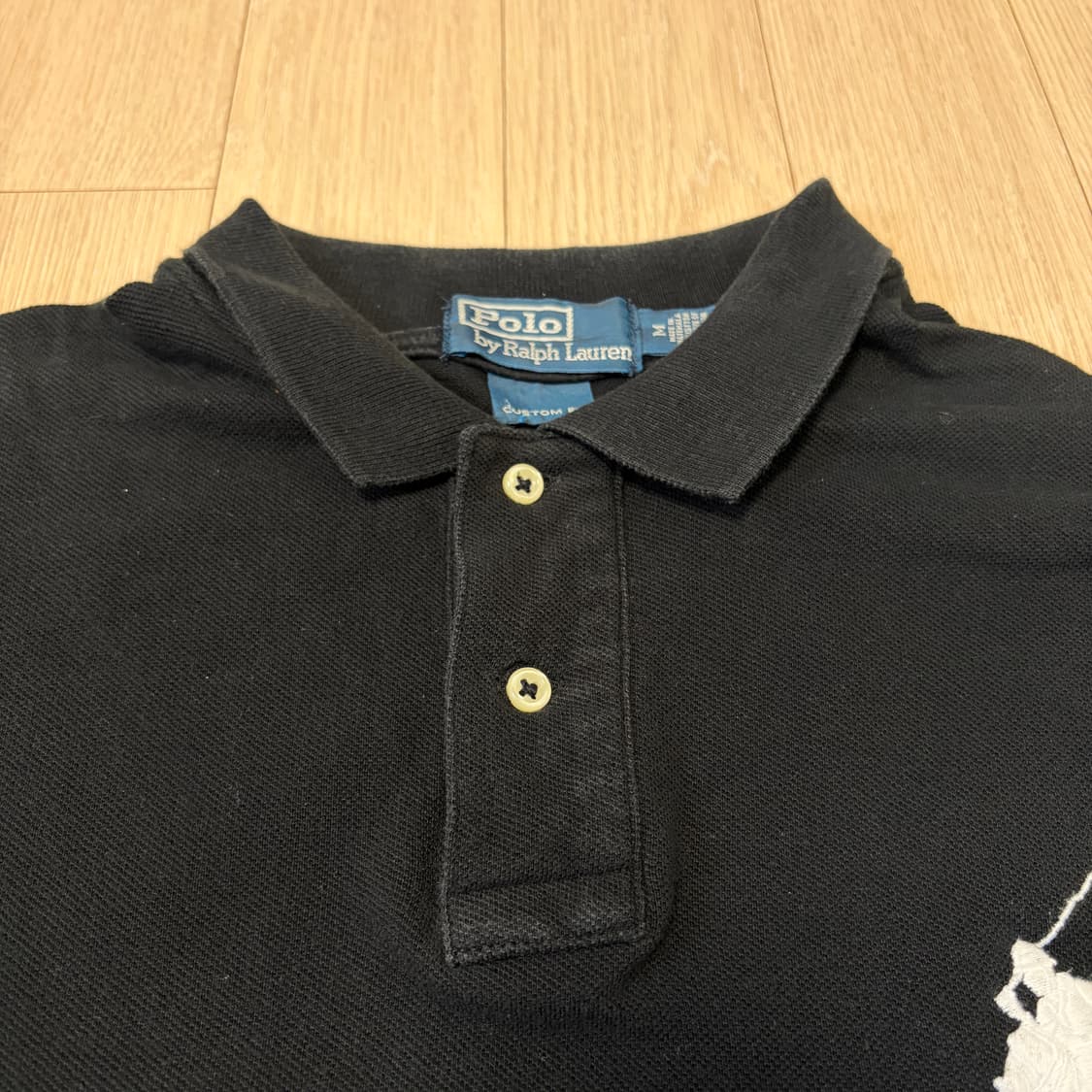 폴로 랄프로렌 화이트 빅포니 블랙 pk카라 반팔티 상품이미지4