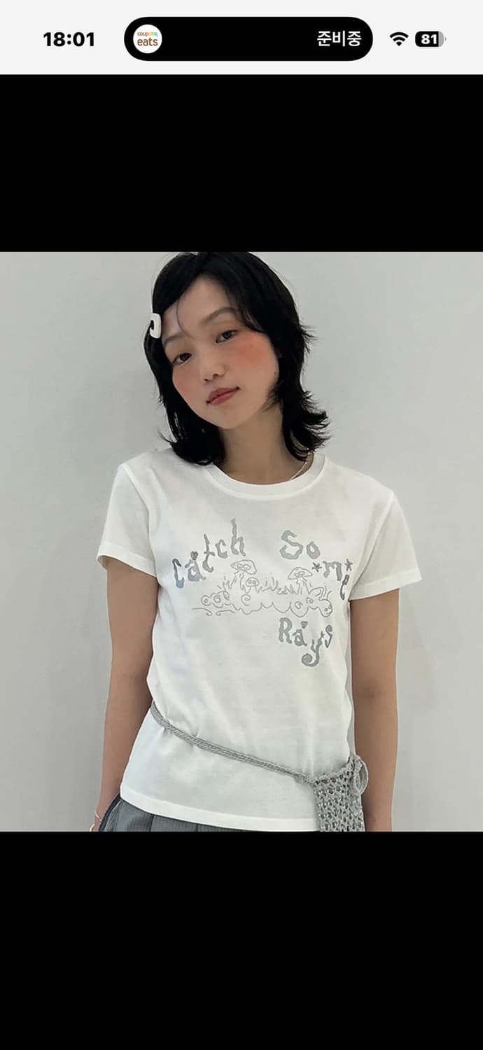 타입서비스 Catch Embroidery T-Shirt Off White 상품이미지1
