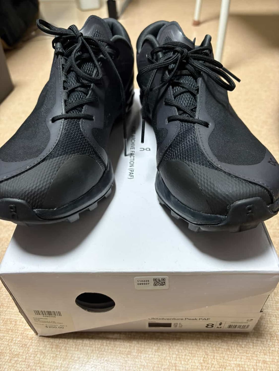 온 러닝 x 포스트 아카이브 팩션 (파프) 클라우드벤쳐 피크 올 블랙 상품이미지1