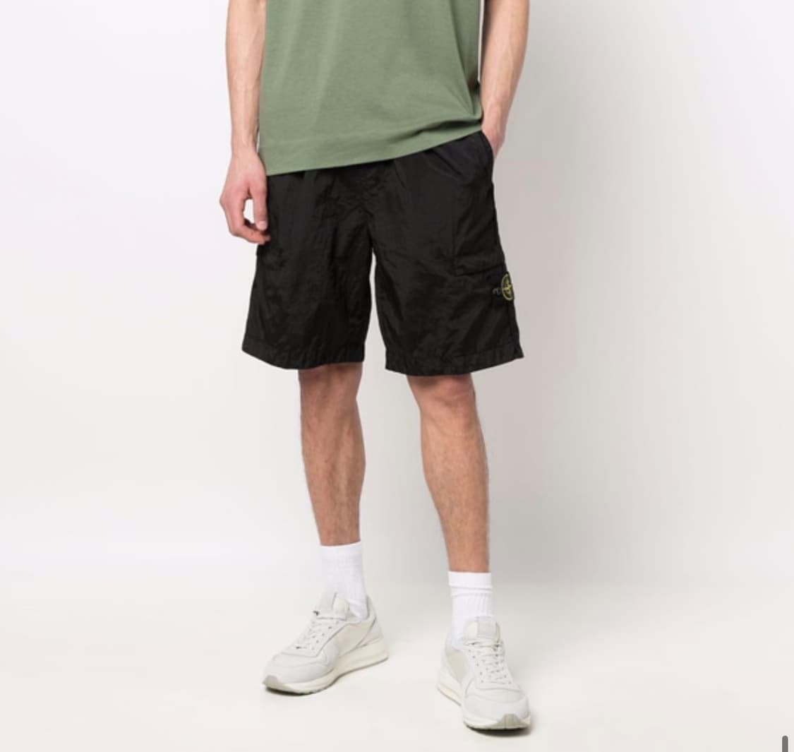 새상품(30)스톤아일랜드 나일론 와펜 메탈 버뮤다 반바지 블랙 상품이미지6