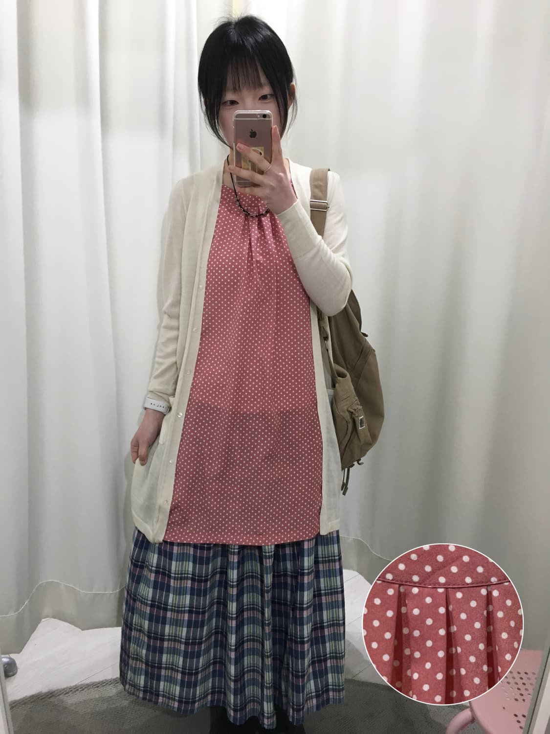 dot layered cardigan 상품이미지1