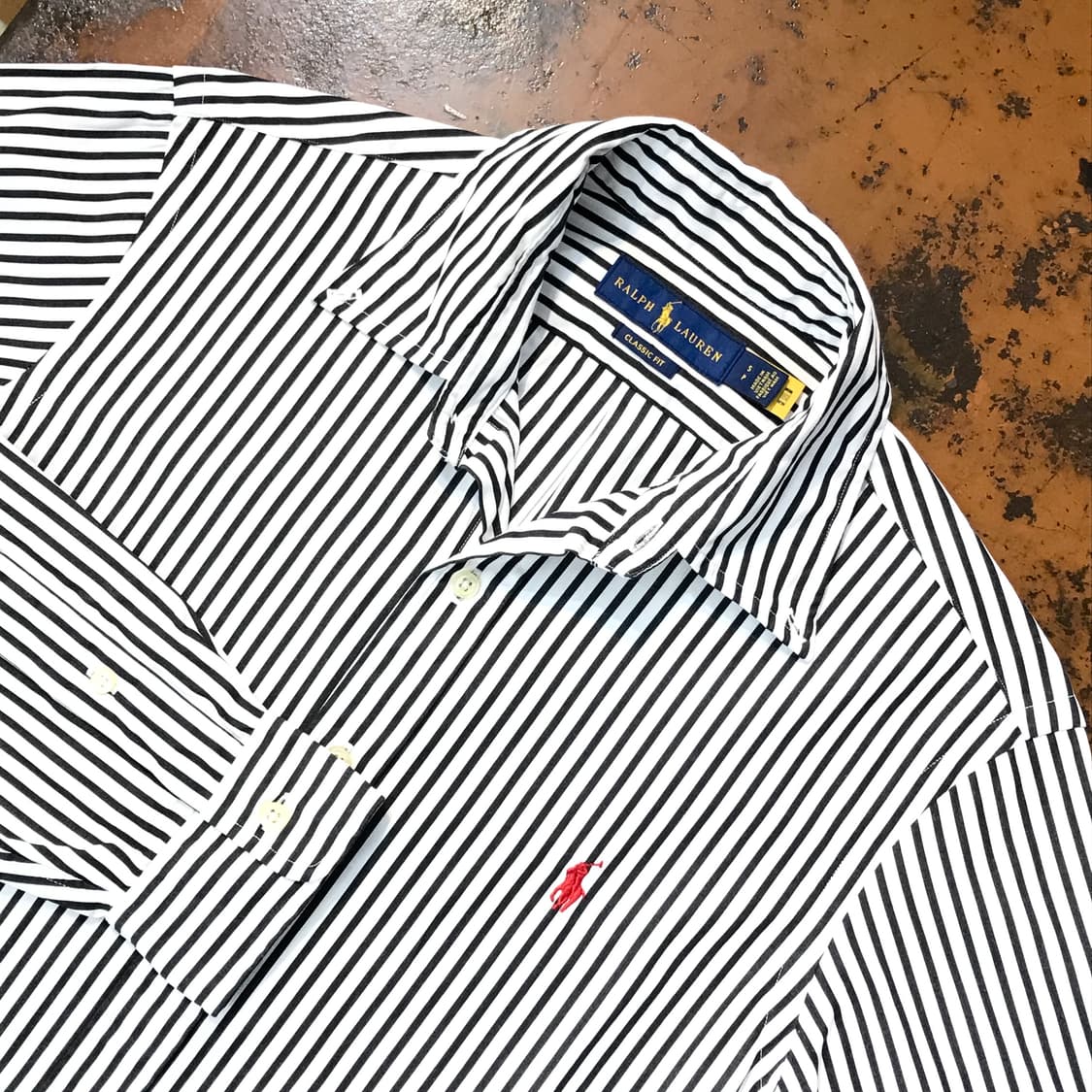 폴로랄프로렌 블랙 스트라이프 셔츠 여성 66 남성 100  상품이미지3