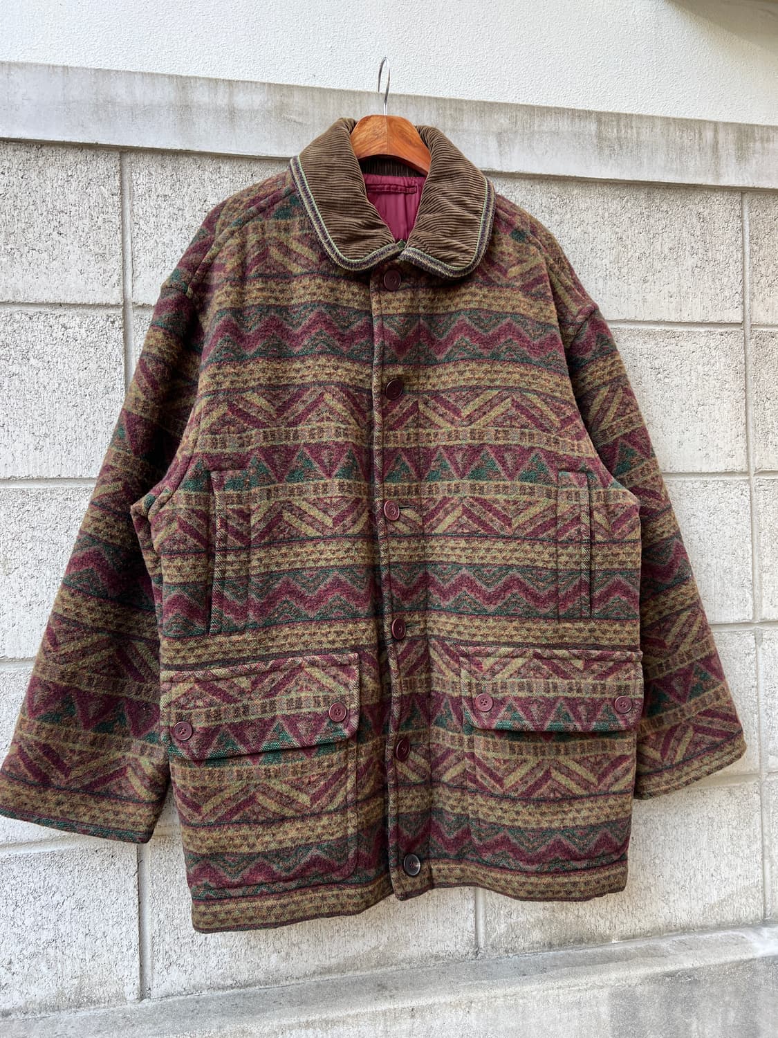 90s MISSONI SPORT AZTEC WOOL 미쏘니스포츠울자켓 상품이미지4