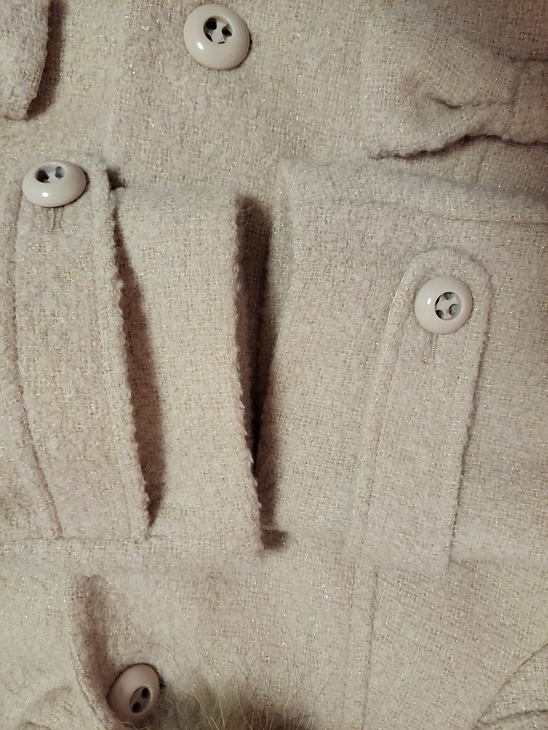 급처새상품!LD prime 핑크 리본포켓 트위드퍼후드코트자켓 리즈리사st 상품이미지5