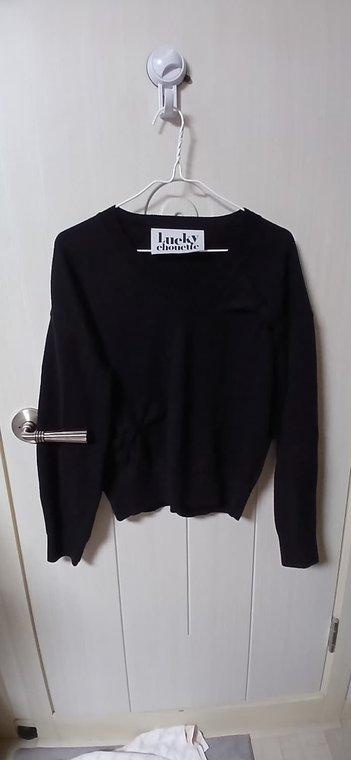 럭키슈에뜨 블랙 니트(free사이즈) 상품이미지1