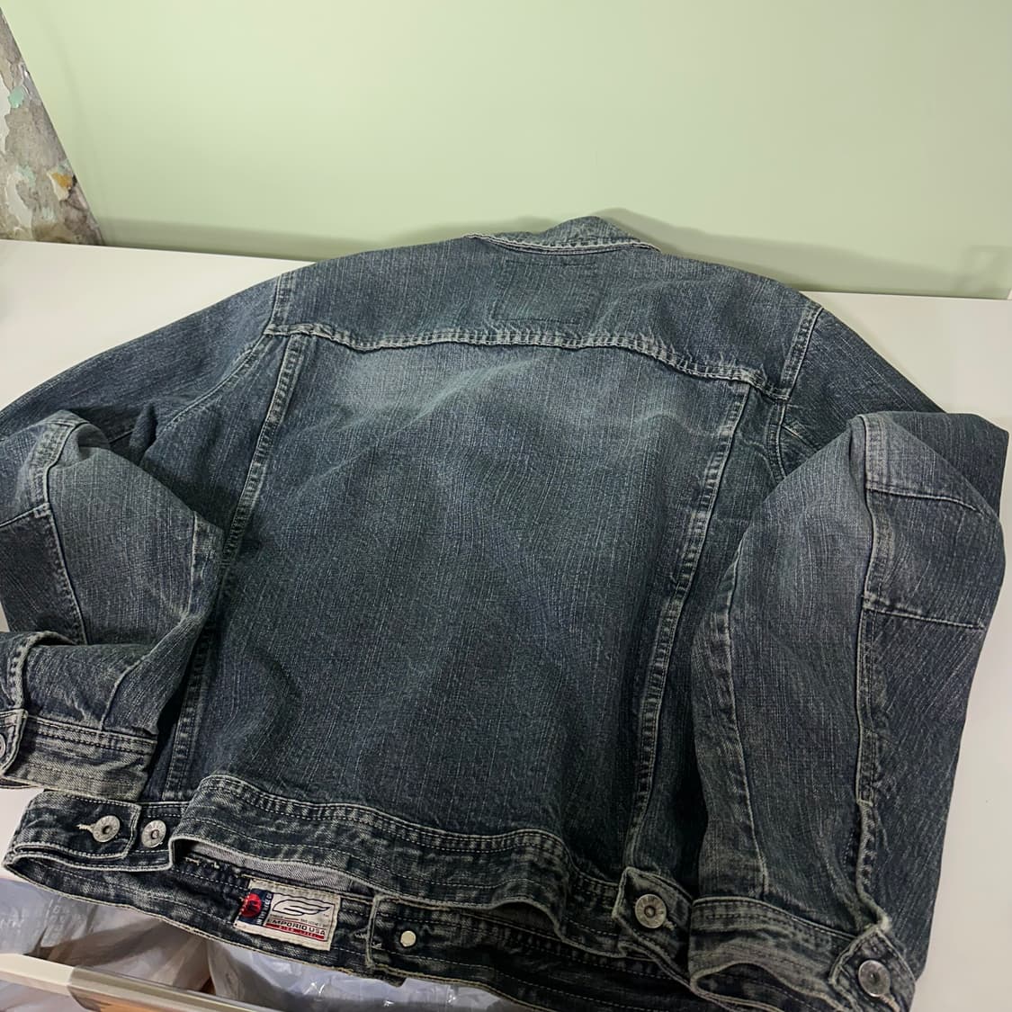 L 임포리오USA 빈티지워시드 투포켓 크롭 데님자켓 상품이미지5