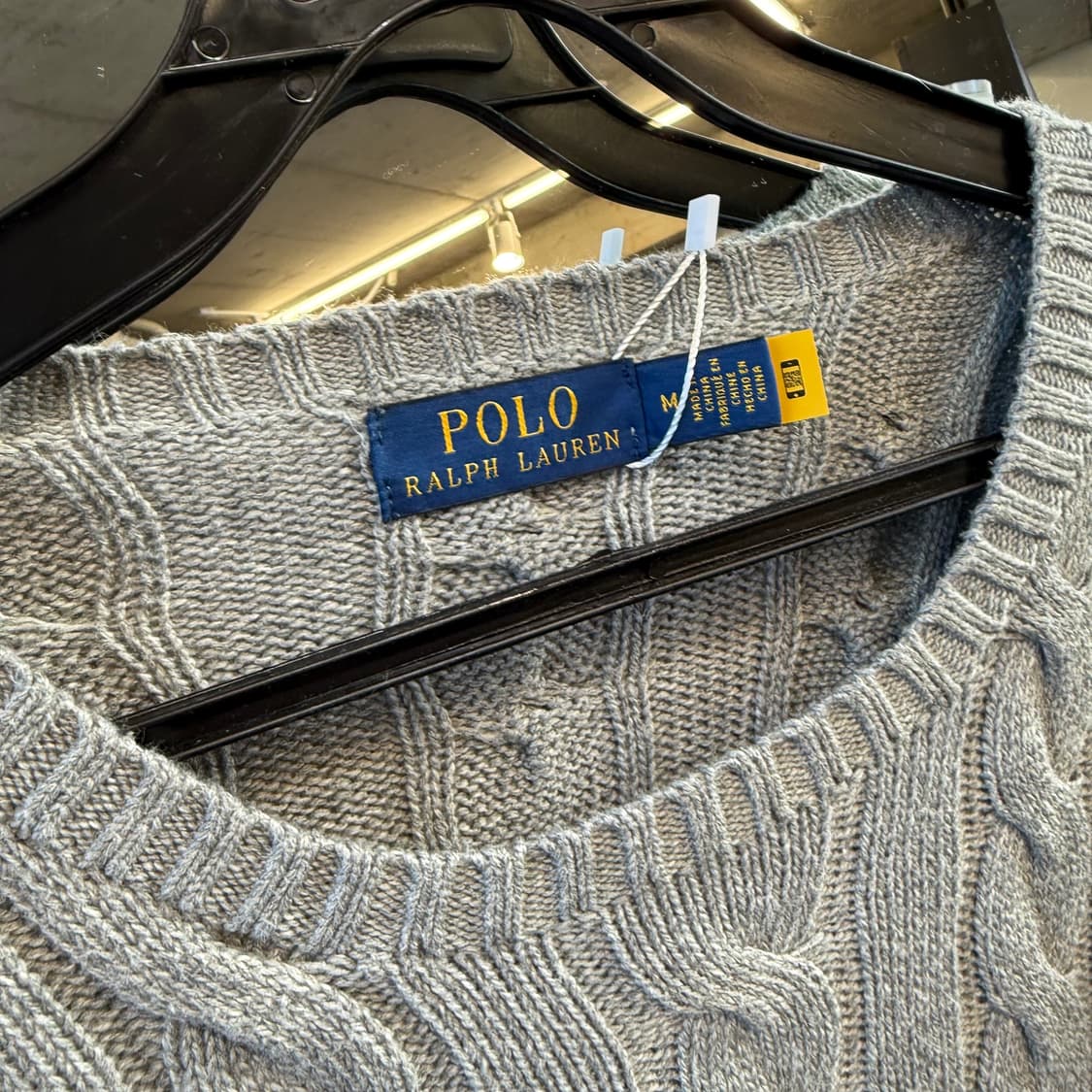폴로랄프로렌 그레이 꽈배기 니트  상품이미지3