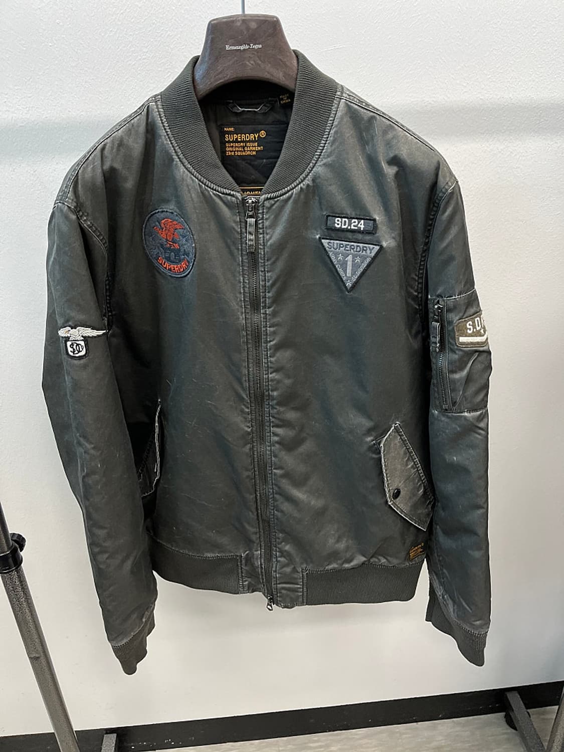 110) 슈퍼드라이 신형 패치 블루종  상품이미지2