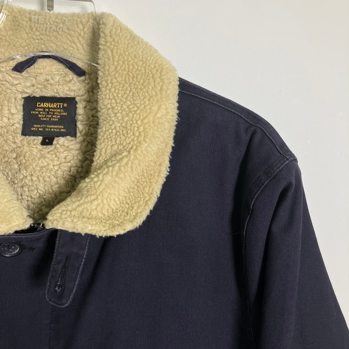 칼하트wip 네이비 쉐필드 덱자켓 L 상품이미지4