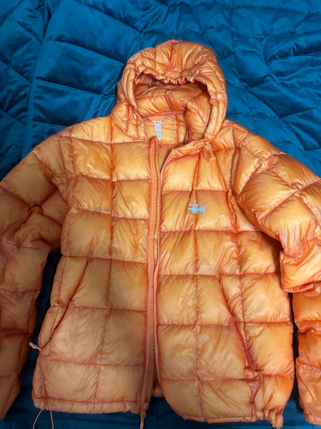 스투시 미드웨이트 패딩 오렌지 L 상품이미지1