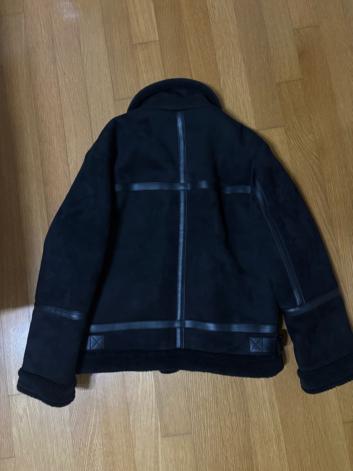 스파오 무스탕 재킷_SPJLE4VM07 블랙 M 상품이미지3