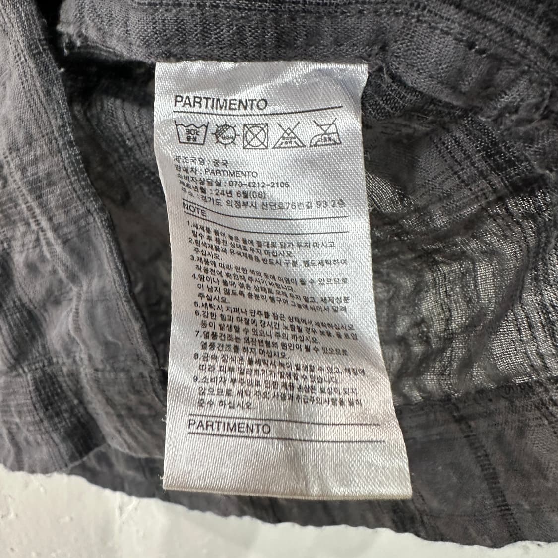 파르티멘토 체크 반팔셔츠 XL 상품이미지4