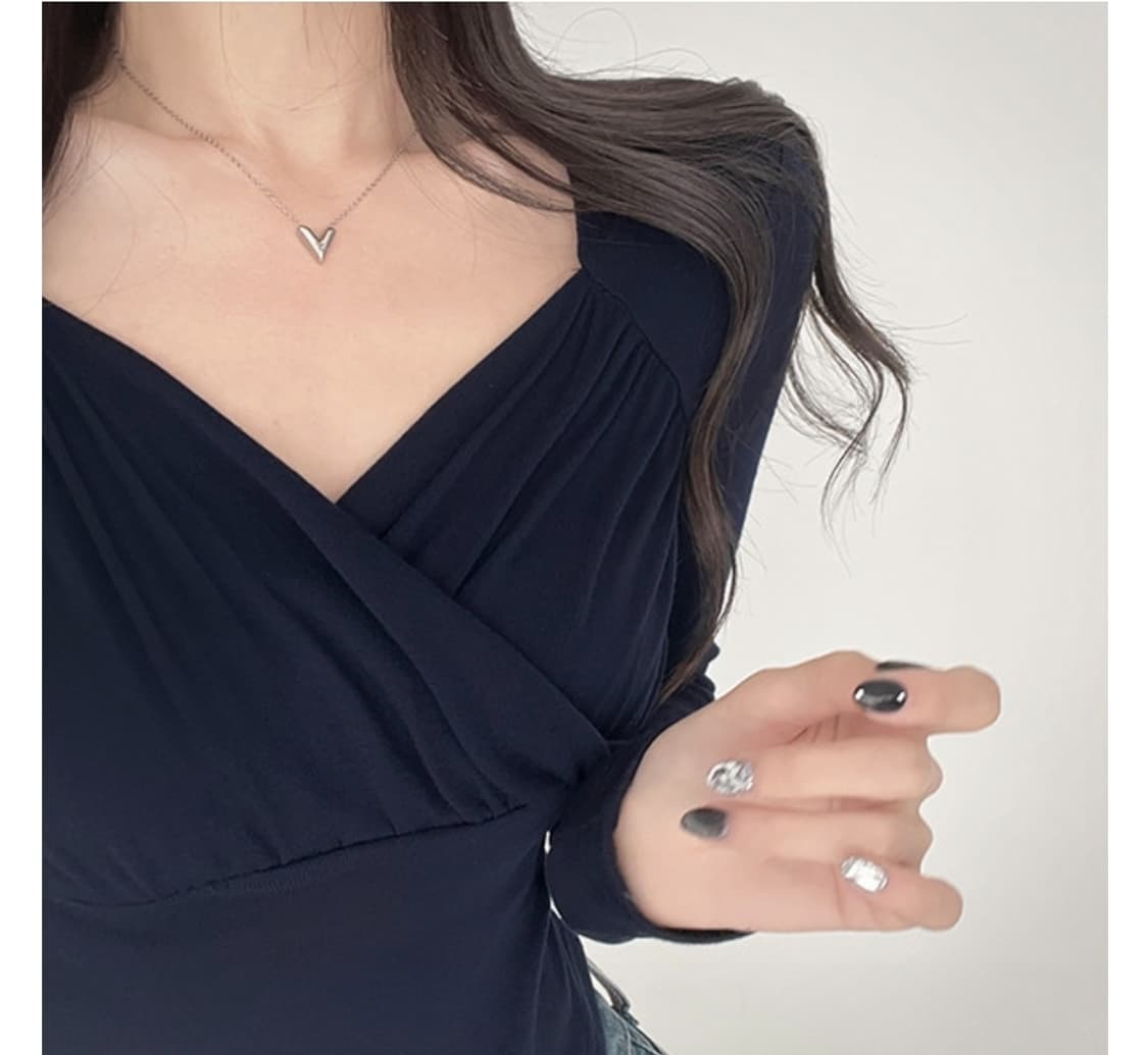 빅사이즈)셔링랩브이넥티셔츠 상품이미지7