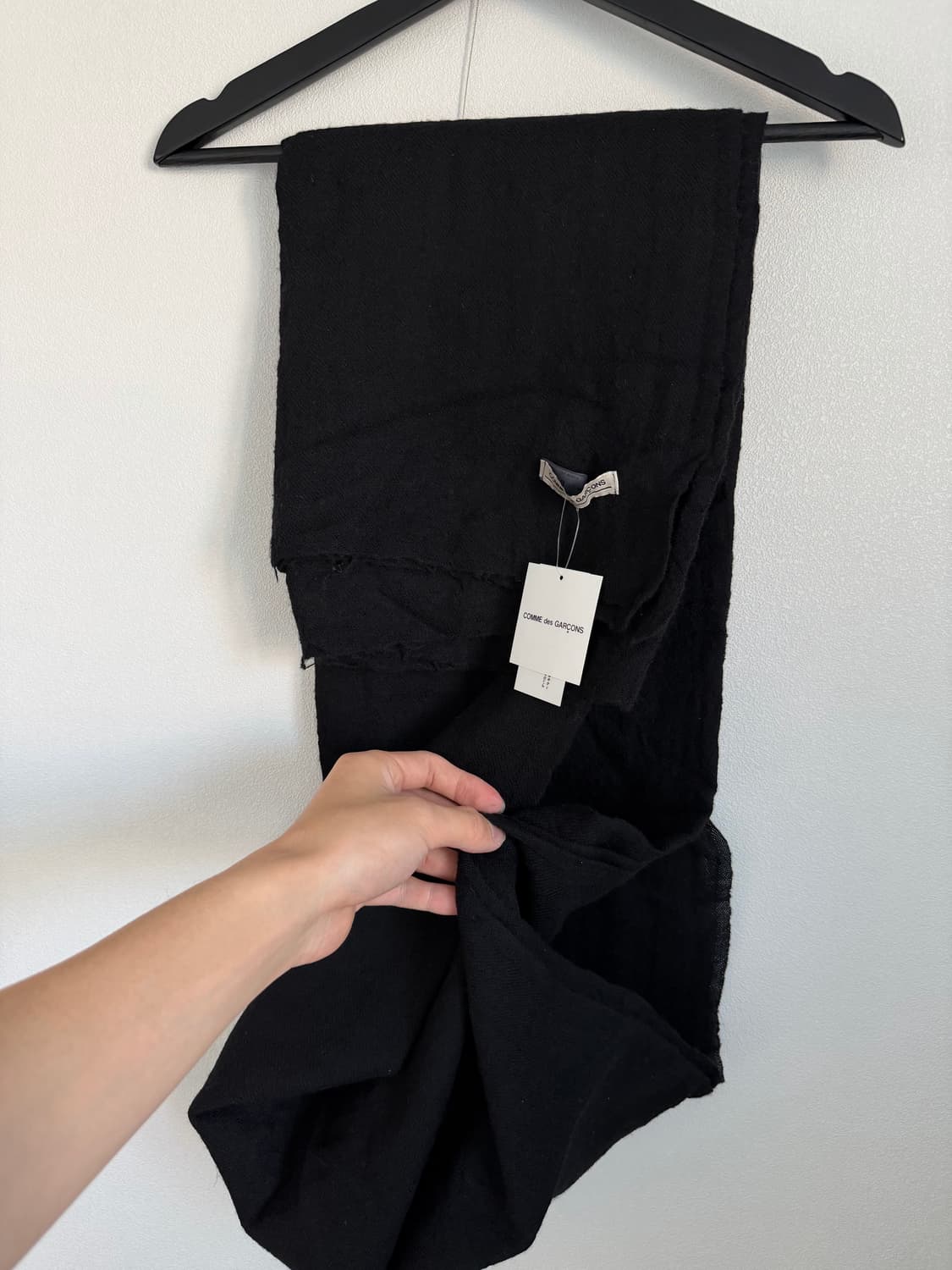 꼼데가르송 블랙 머플러 스카프 목도리 옴므 요지야마모토 상품이미지1