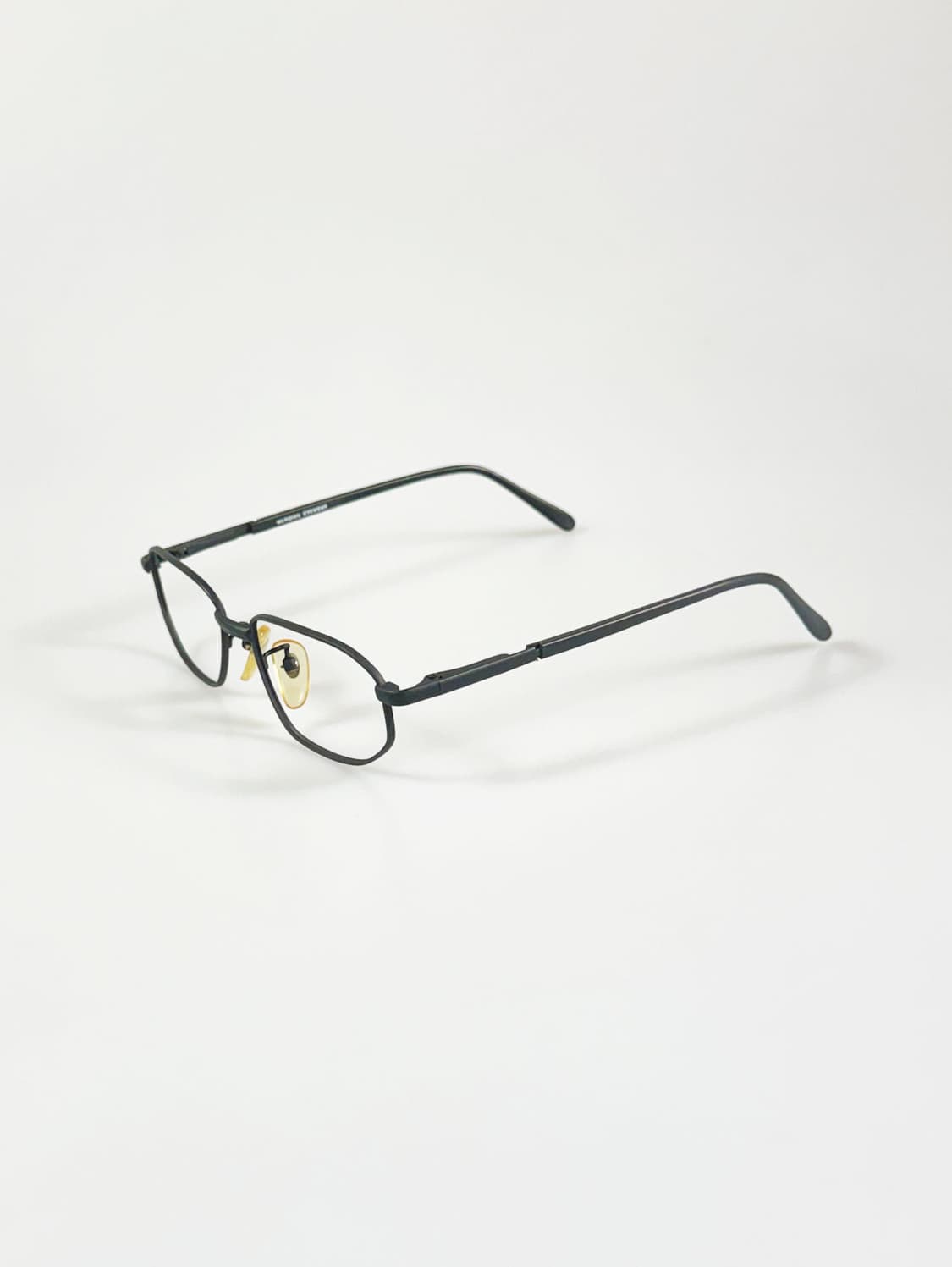 MERIDIAN 맷블랙 슬림 스퀘어 메탈 빈티지 안경 상품이미지3