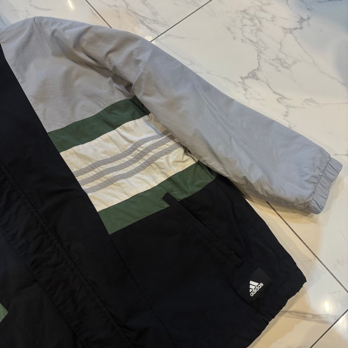 아디다스 배색 기모 바람막이 빅사이즈 바람막이 상품이미지2