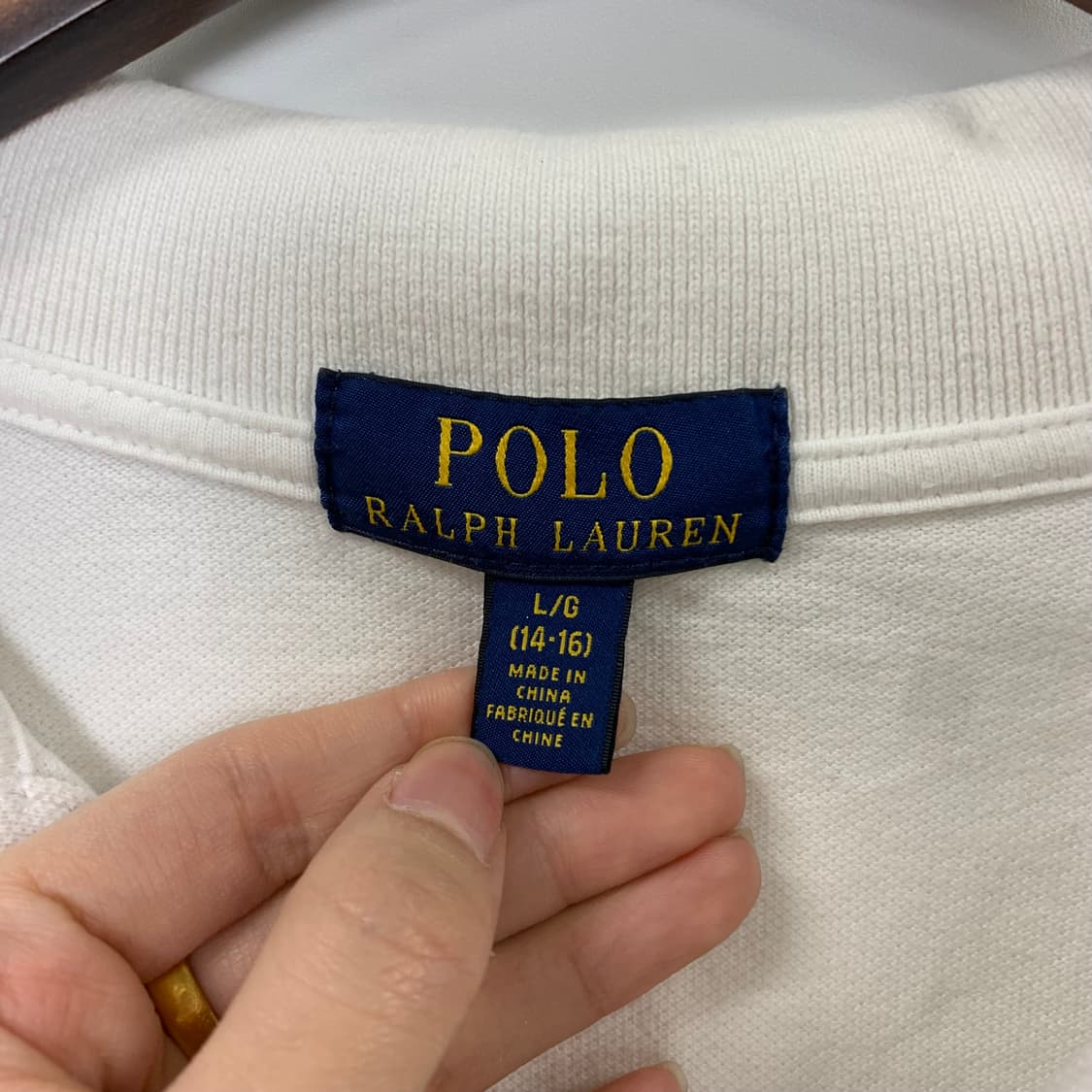 폴로 랄프로렌신형 화이트 긴팔 카라티 상품이미지5
