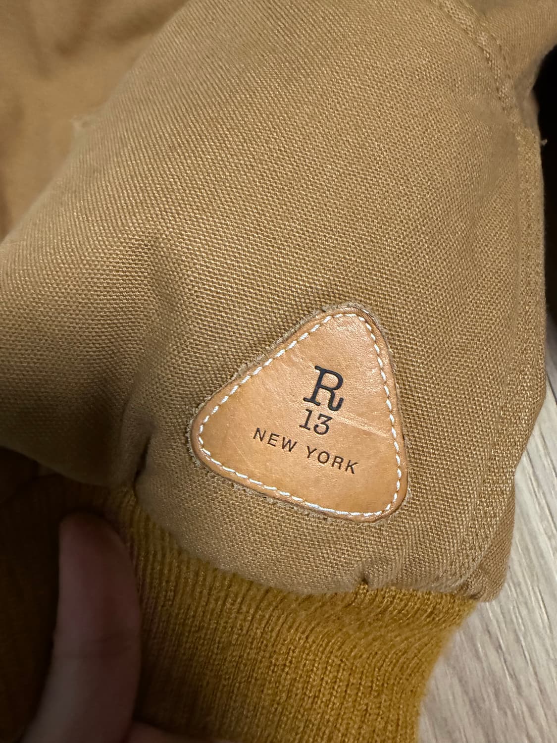 [M] R13 후드 봄버 탄컬러 상품이미지3