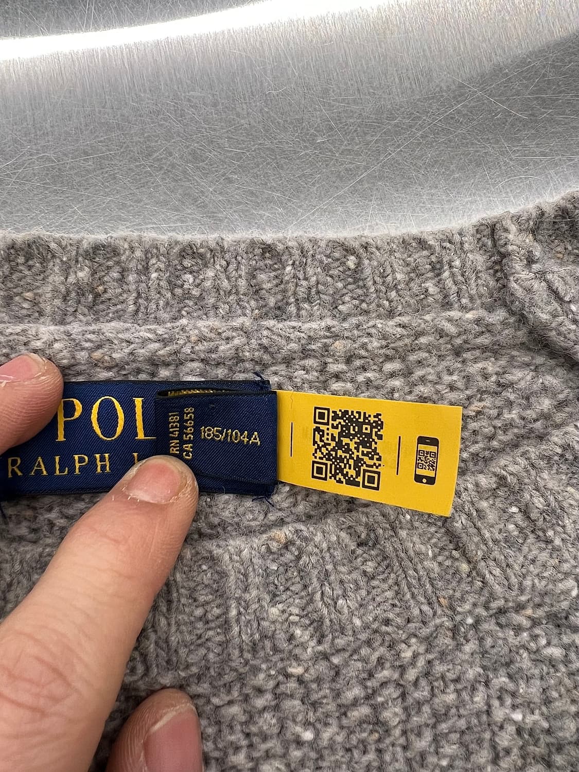 폴로 랄프로렌 그레이 울 텍스처 부클 니트 스웨터 상품이미지8