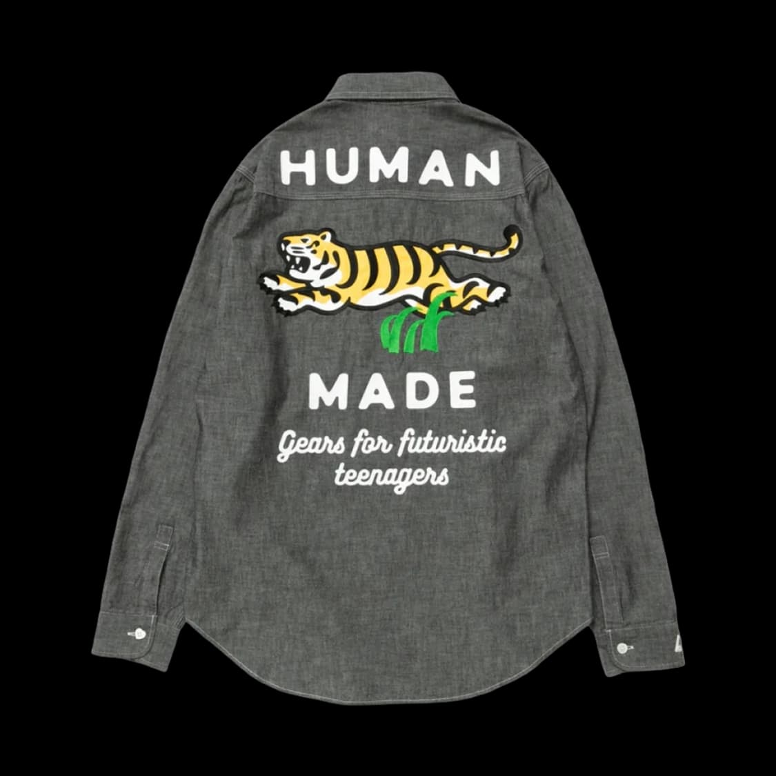 휴먼메이드 샴브레이셔츠 블랙 상품이미지2