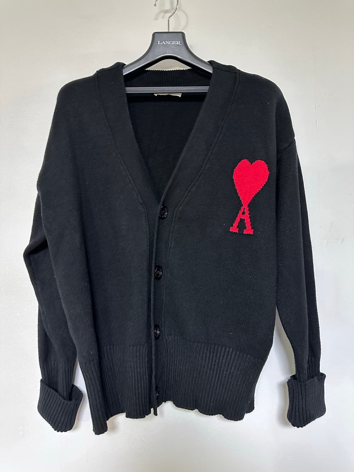 아미 빅하트 가디건 블랙 상품이미지1