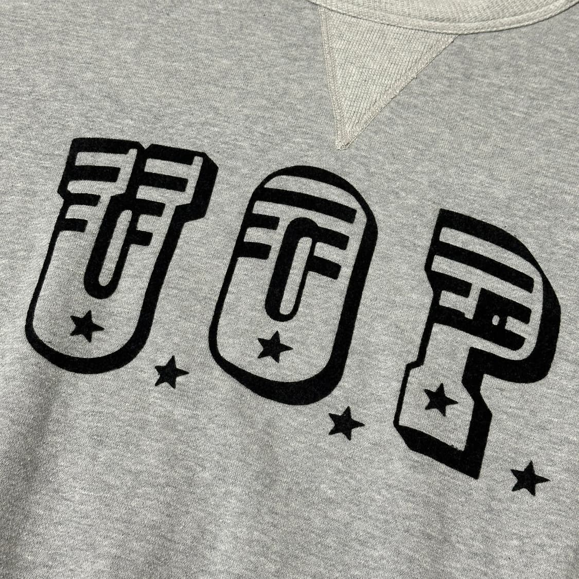 더블웍스 by 웨어하우스 펠트 프린팅 스웻셔츠 그레이 색상 L 사이즈 상품이미지7