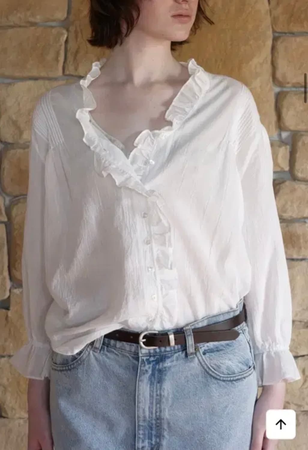 비아플레인 빅토리아 프릴 블라우스 상품이미지1