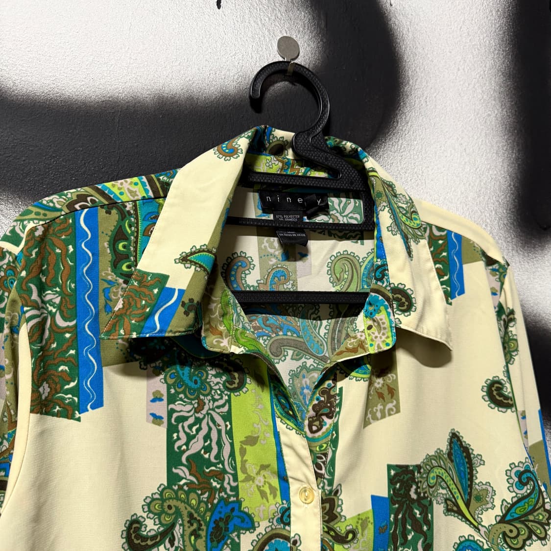 VTG 빈티지 페이즐리 패턴 라인 긴팔 셔츠 블라우스 상품이미지3