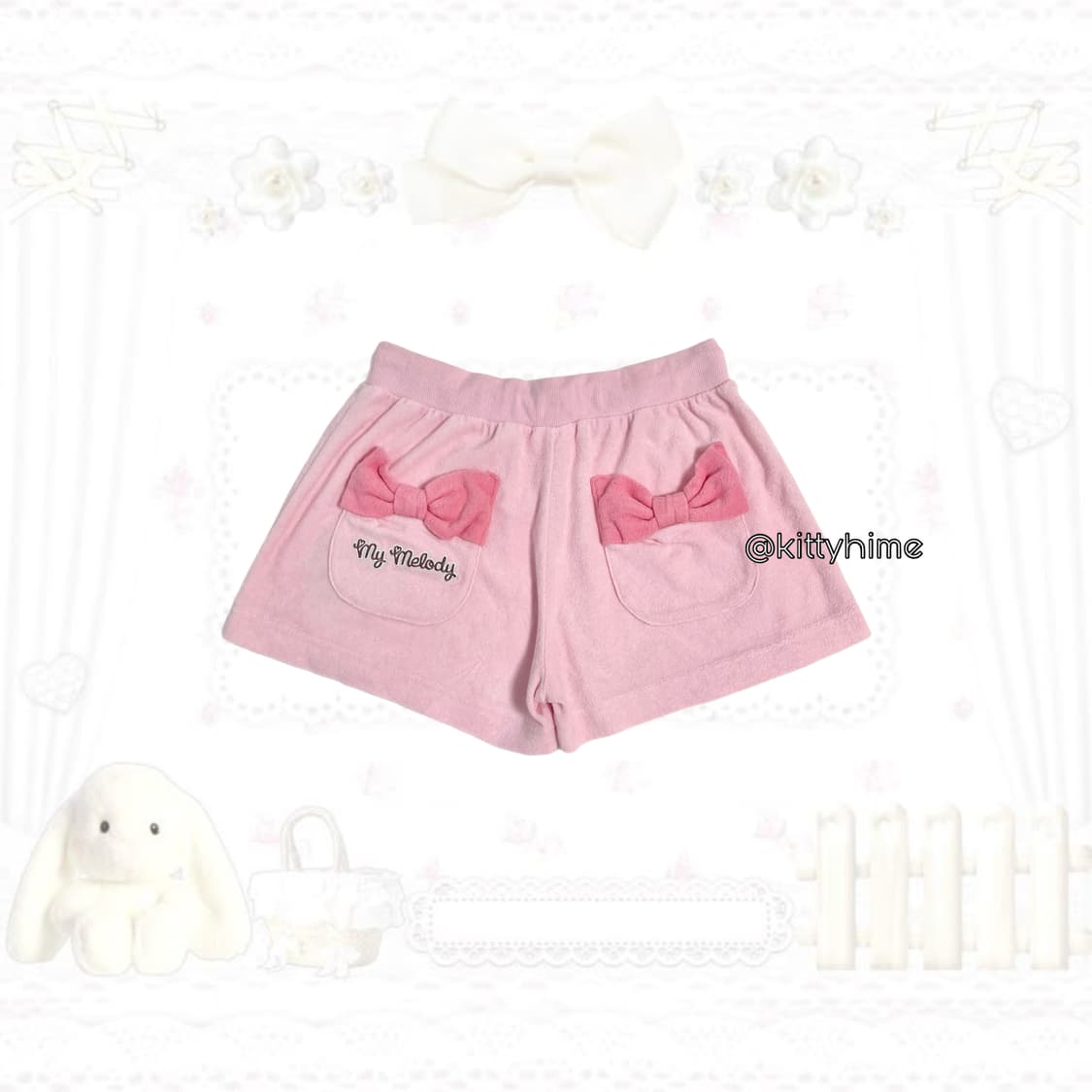 산리오 마이멜로디 핑크 반바지 에메필마이멜로디 갸루홈웨어 고전마이멜로디 상품이미지2