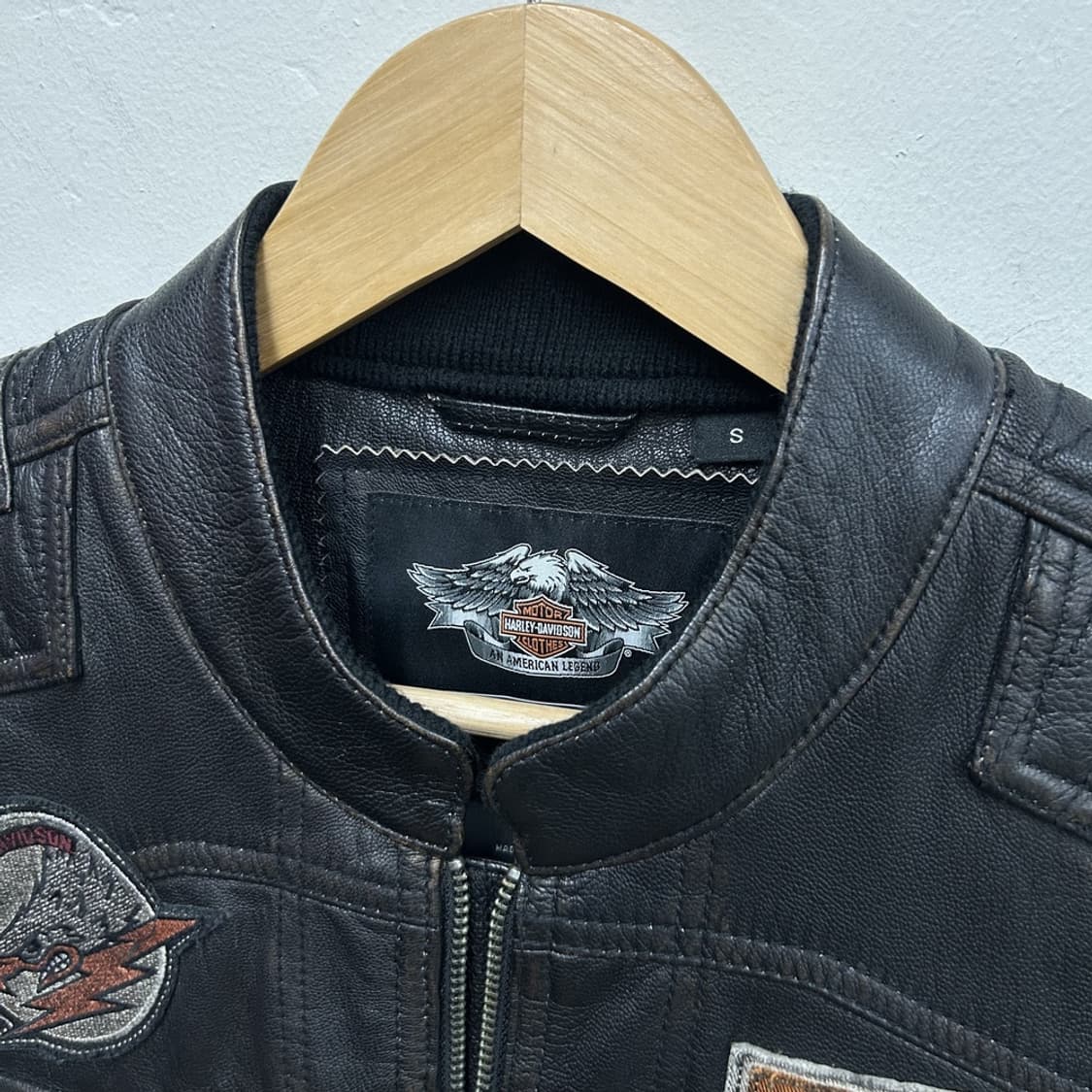 15993 - 할리데이비슨 레더 패치 바이크 조끼 상품이미지4