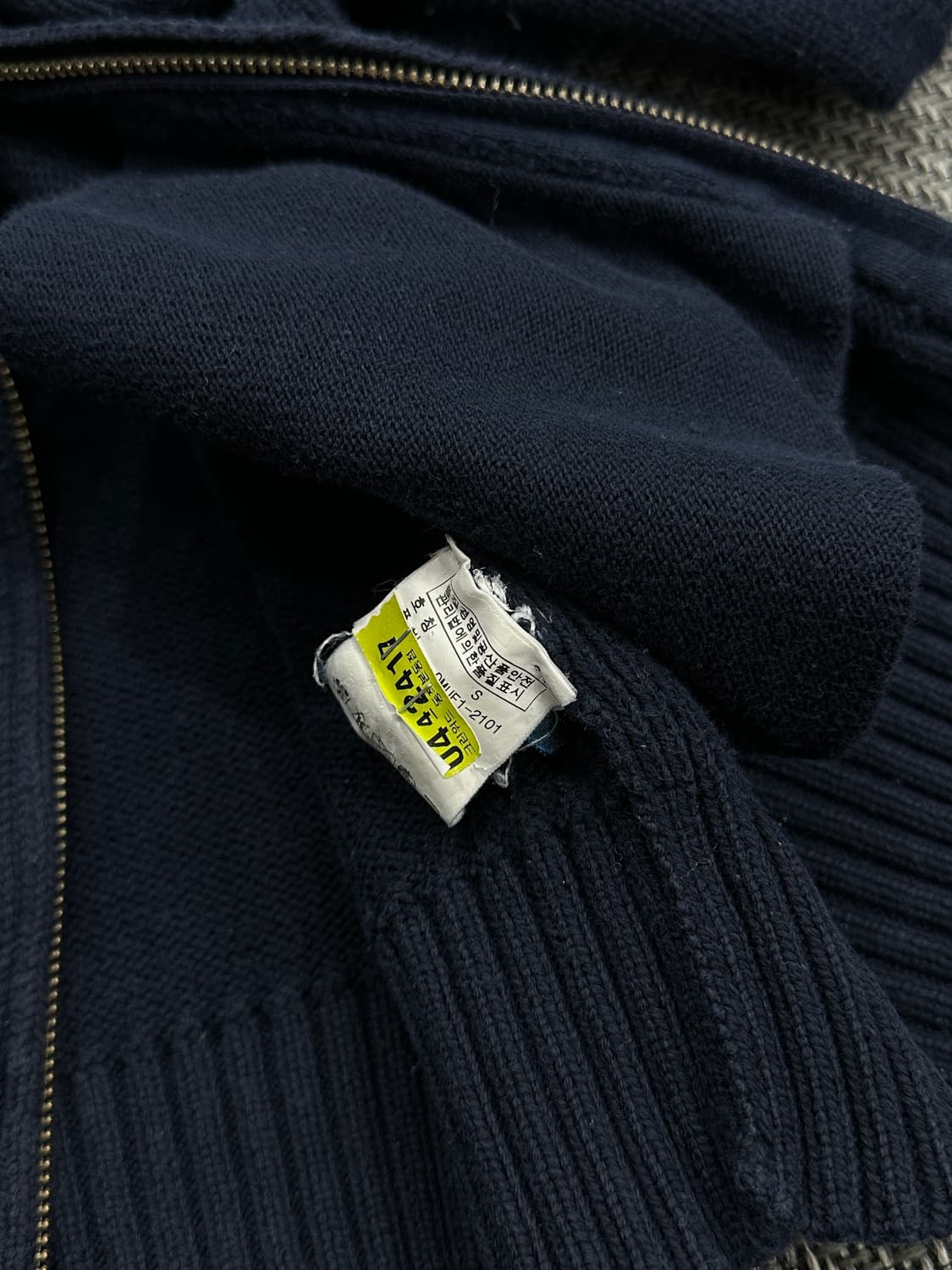 폴로 니트 집업 네이비 상품이미지7