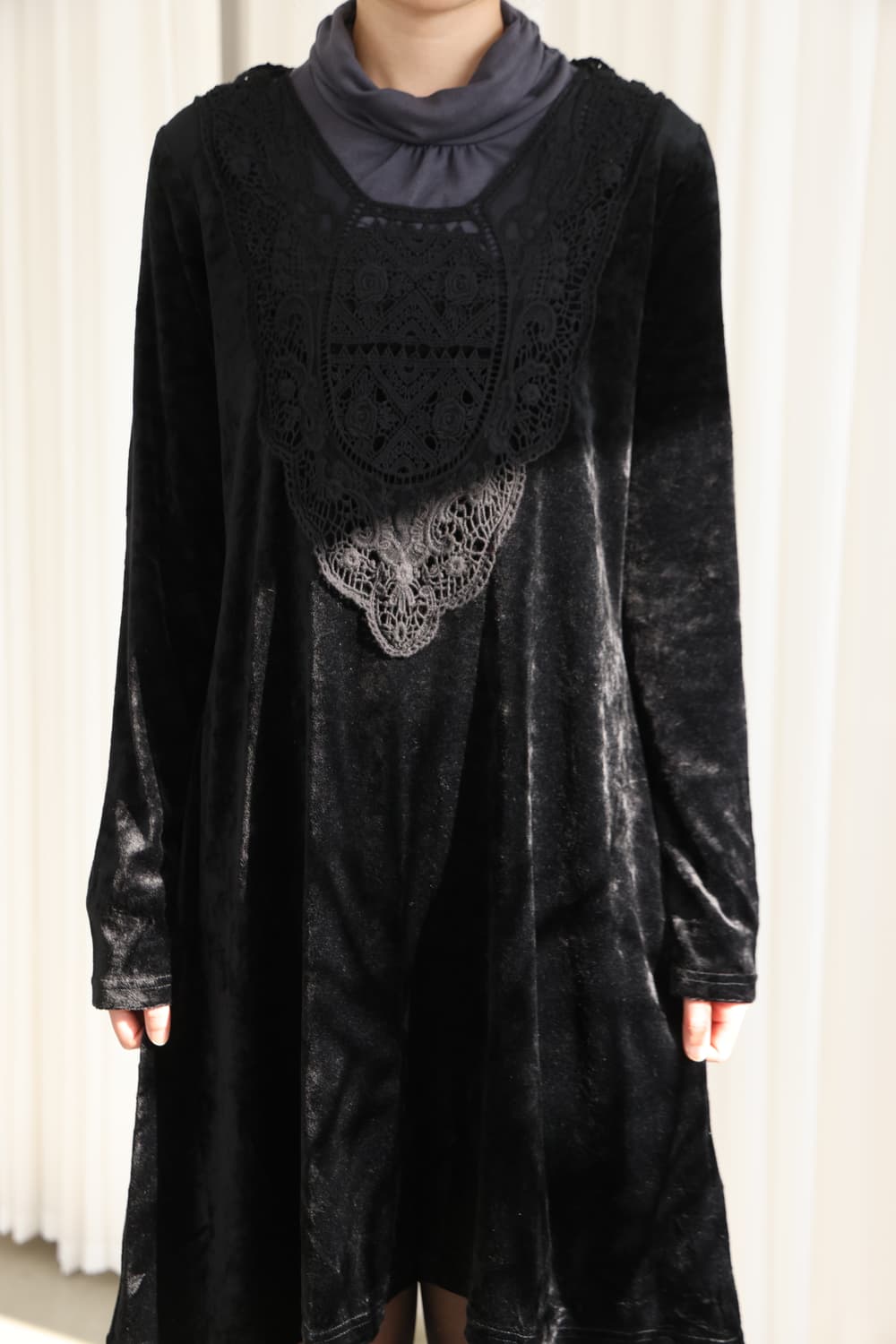 앤틱 디자인 블랙 원피스 상품이미지2