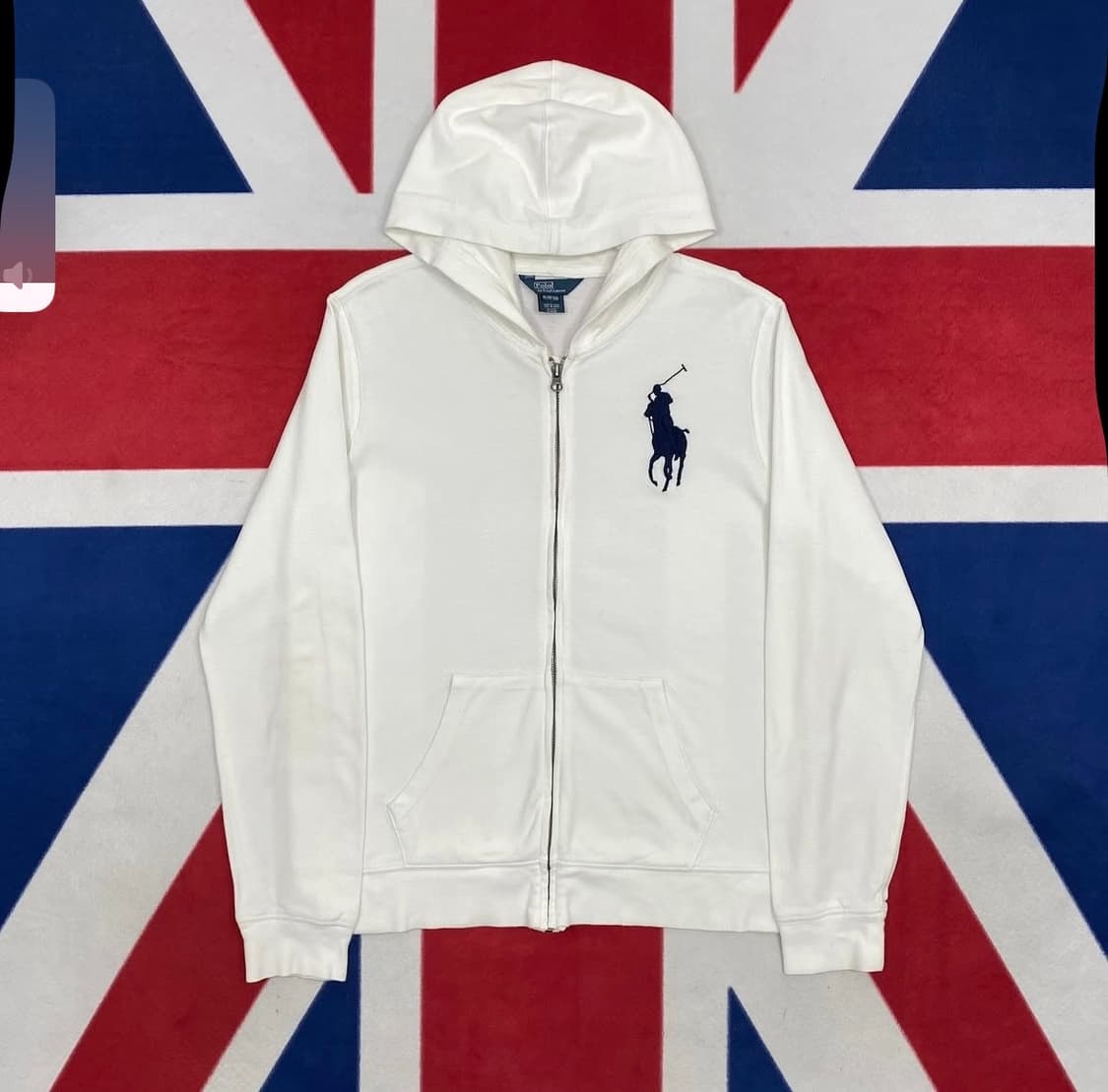 폴로 화이트 빅포니 후드집업 상품이미지1