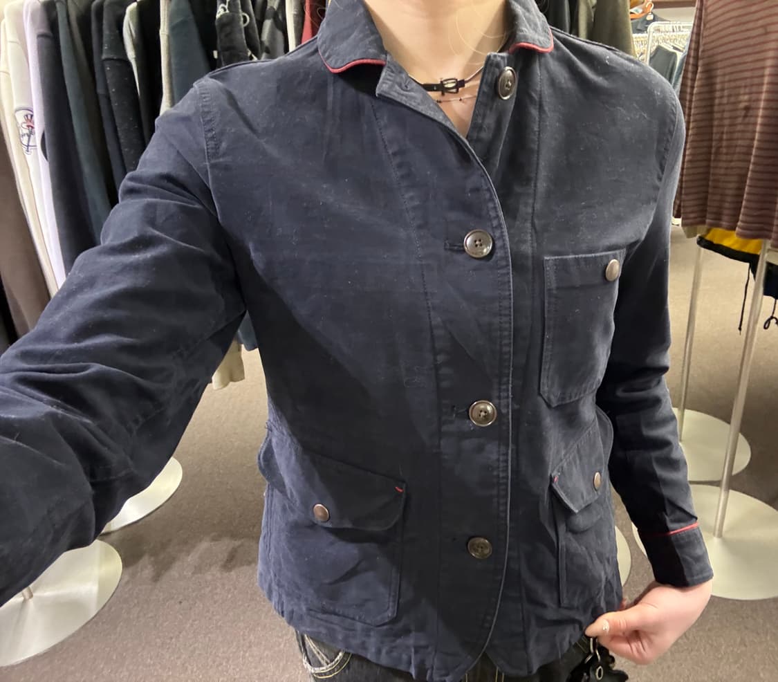 S)유니클로x이네스 드 라 프레상쥬 빈티지 흑청 자켓 상품이미지3