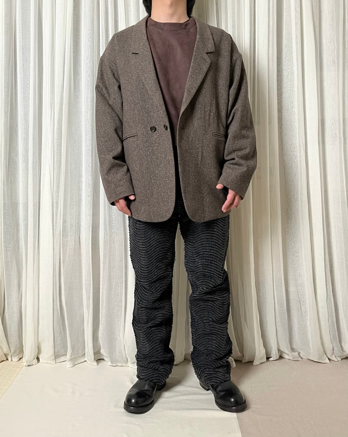 사스콰치패브릭스 코쿤 트위드 자켓 sasquatchfabrix  상품이미지2